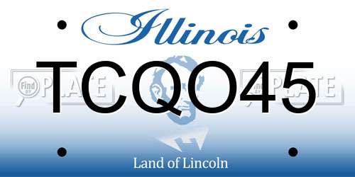 TCQO45 Illinois License Plate