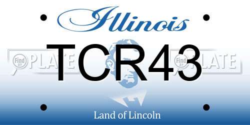 TCR43 Illinois License Plate