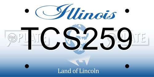 TCS259 Illinois License Plate
