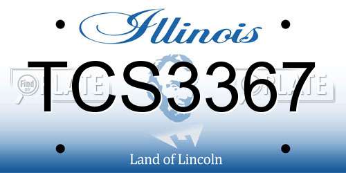 TCS3367 Illinois License Plate