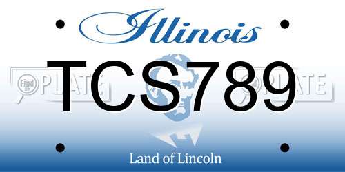 TCS789 Illinois License Plate