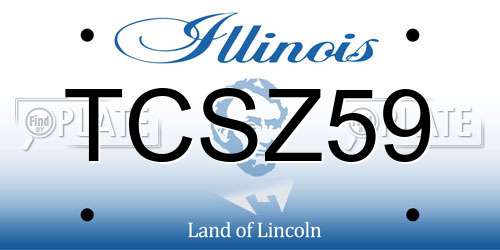 TCSZ59 Illinois License Plate