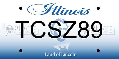 TCSZ89 Illinois License Plate
