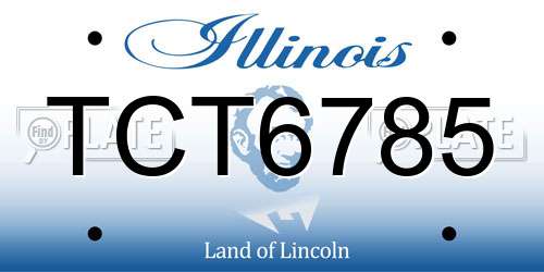 TCT6785 Illinois License Plate