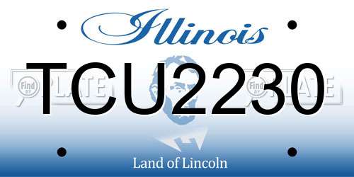 TCU2230 Illinois License Plate