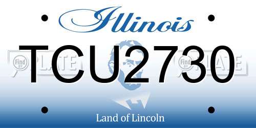 TCU2730 Illinois License Plate