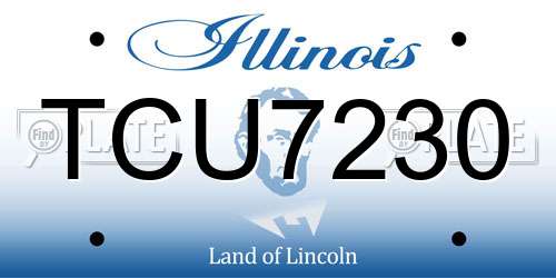 TCU7230 Illinois License Plate