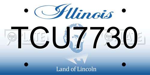 TCU7730 Illinois License Plate