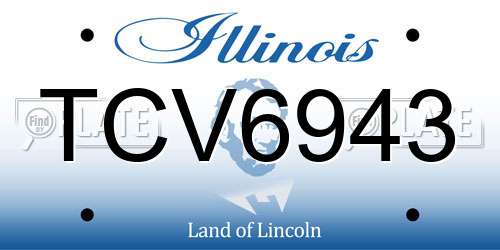 TCV6943 Illinois License Plate