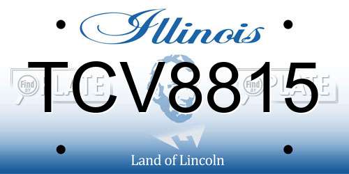 TCV8815 Illinois License Plate