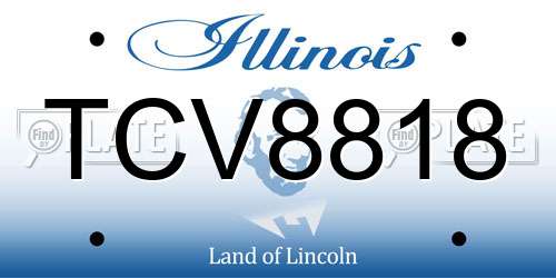 TCV8818 Illinois License Plate