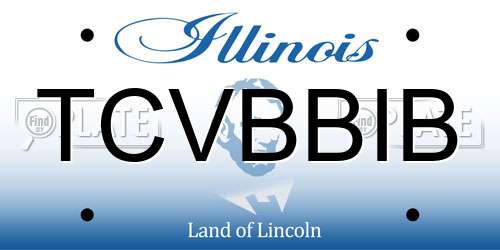 TCVBBIB Illinois License Plate