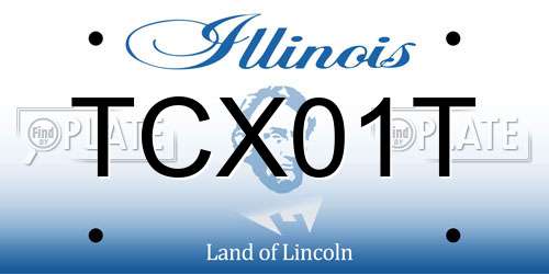TCX01T Illinois License Plate