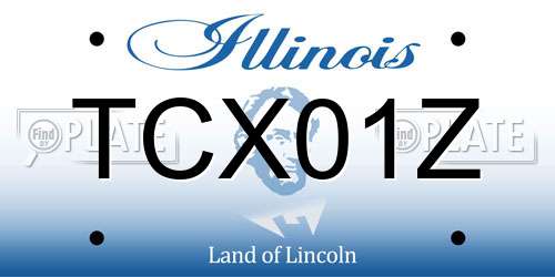 TCX01Z Illinois License Plate