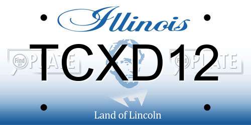 TCXD12 Illinois License Plate