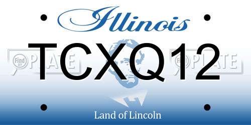 TCXQ12 Illinois License Plate