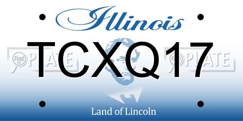 TCXQ17 Illinois License Plate