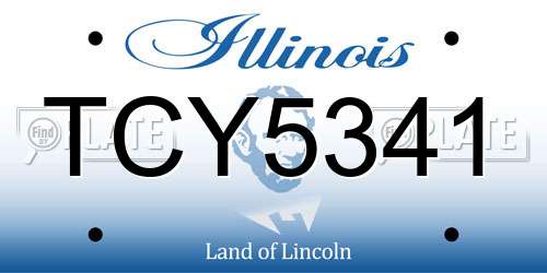 TCY5341 Illinois License Plate
