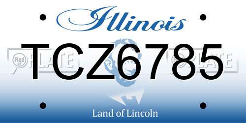 TCZ6785 Illinois License Plate