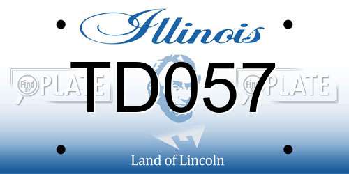 TD057 Illinois License Plate