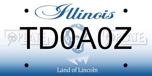 TD0A0Z Illinois License Plate