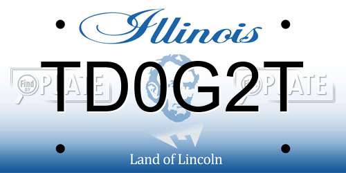 TD0G2T Illinois License Plate