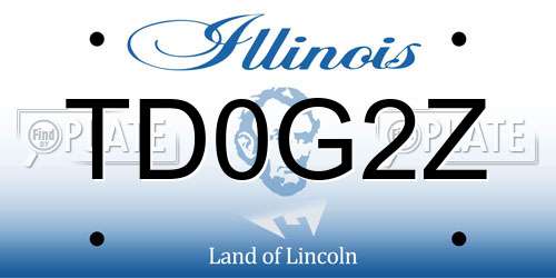 TD0G2Z Illinois License Plate