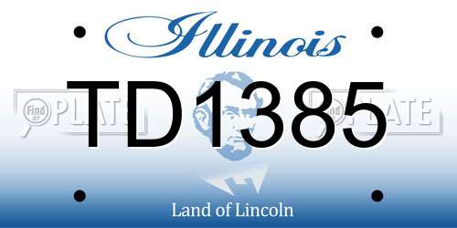 TD1385 Illinois License Plate
