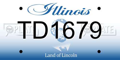 TD1679 Illinois License Plate
