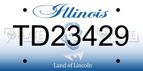 TD23429 Illinois License Plate
