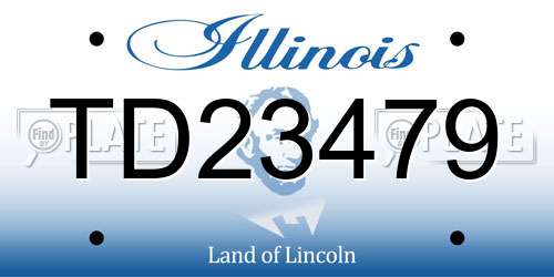 TD23479 Illinois License Plate