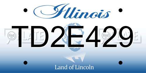 TD2E429 Illinois License Plate
