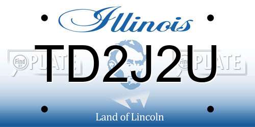 TD2J2U Illinois License Plate