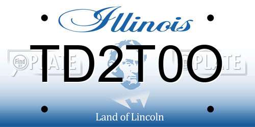 TD2T0O Illinois License Plate