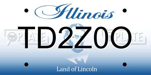 TD2Z0O Illinois License Plate