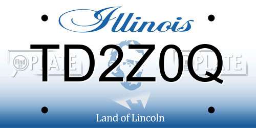 TD2Z0Q Illinois License Plate