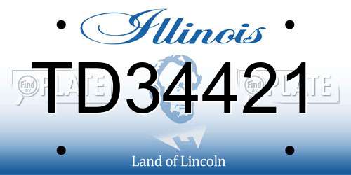 TD34421 Illinois License Plate