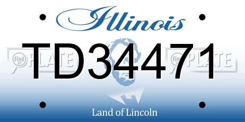 TD34471 Illinois License Plate