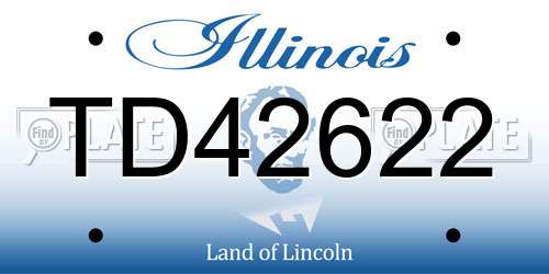 TD42622 Illinois License Plate