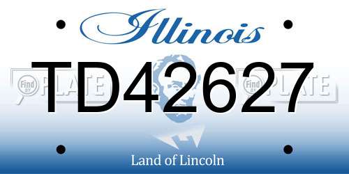 TD42627 Illinois License Plate