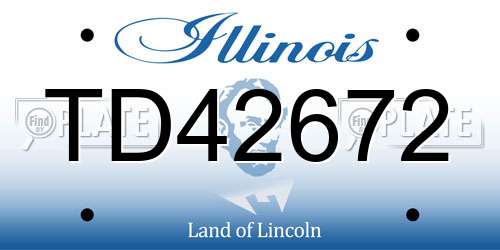 TD42672 Illinois License Plate