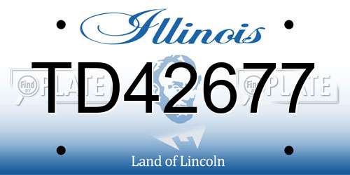 TD42677 Illinois License Plate
