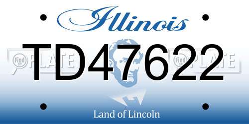TD47622 Illinois License Plate