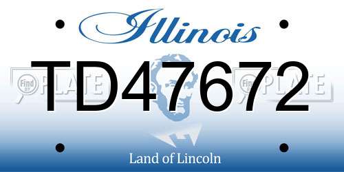 TD47672 Illinois License Plate