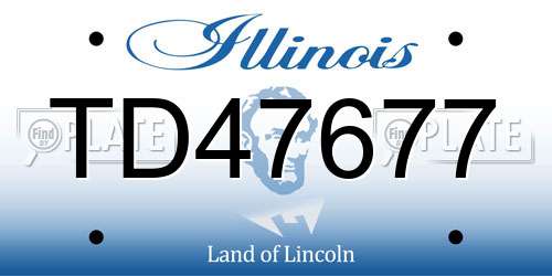 TD47677 Illinois License Plate