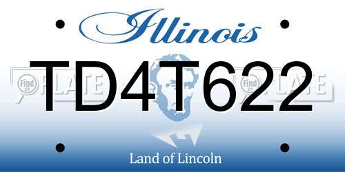 TD4T622 Illinois License Plate