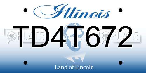 TD4T672 Illinois License Plate