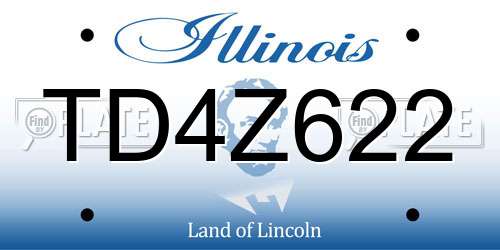 TD4Z622 Illinois License Plate