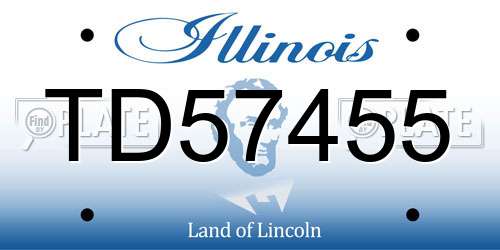 TD57455 Illinois License Plate