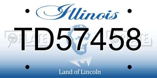 TD57458 Illinois License Plate